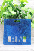 RN Blue Glitter Badge Buddy