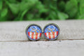 250 Years of Freedom Glass Stud Earrings