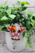 Cute Cow Badge Reel