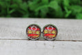 BASEBALL on Leopard Stud Earrings