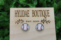 Baseball Glass Stud Earrings