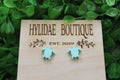 Lt Green Turtles Stud Earrings