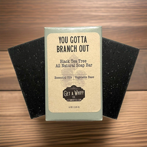 1 Bar - Natural Black Tea Tree Bar Soap Get a Whiff Co.