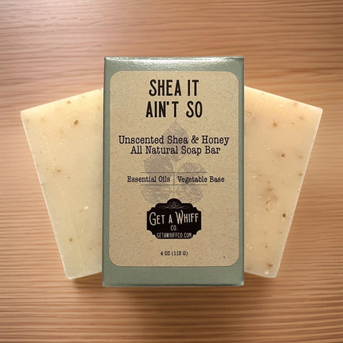 1 Bar - Natural Unscented Shea Butter & Honey Bar Soap Get a Whiff Co.