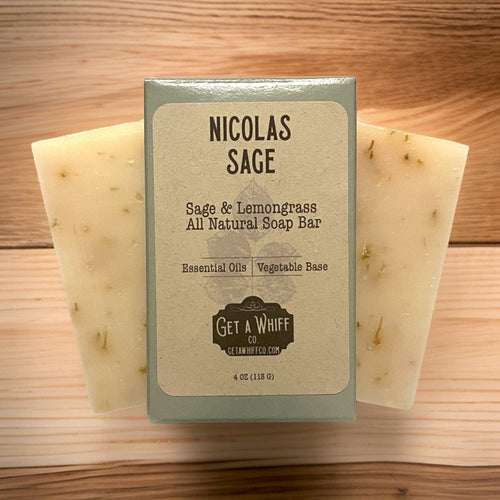 1 Bar - Natural Sage & Lemongrass Bar Soap Get a Whiff Co.