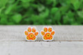 Sunflower Paw Print • Stud Earrings