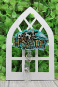 HOWDY Cow and Gnome Badge/ID Holder Reel