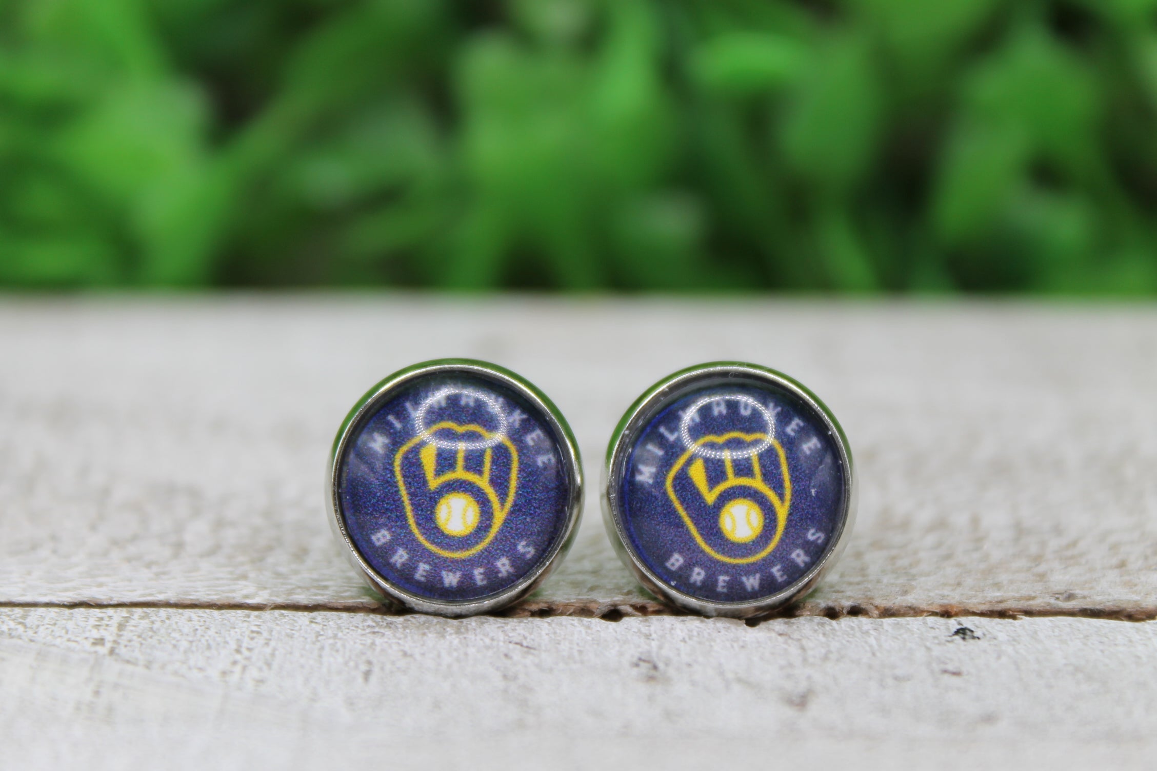 Baseball Brewers Stud Earrings
