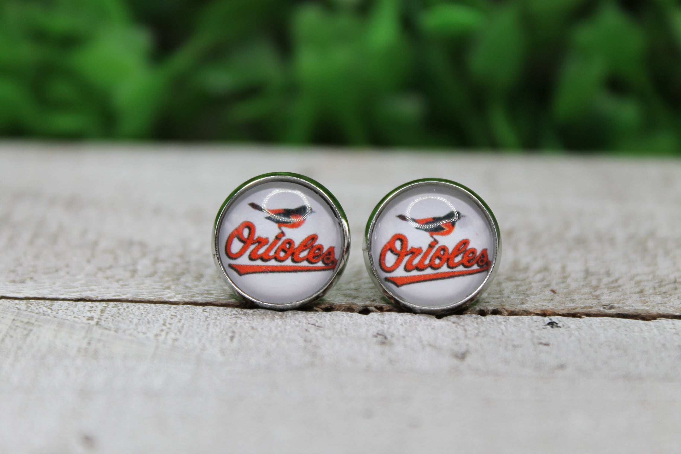 Baseball Orioles Stud Earrings