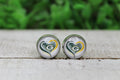 Football, Packers Heart • Stud Earrings