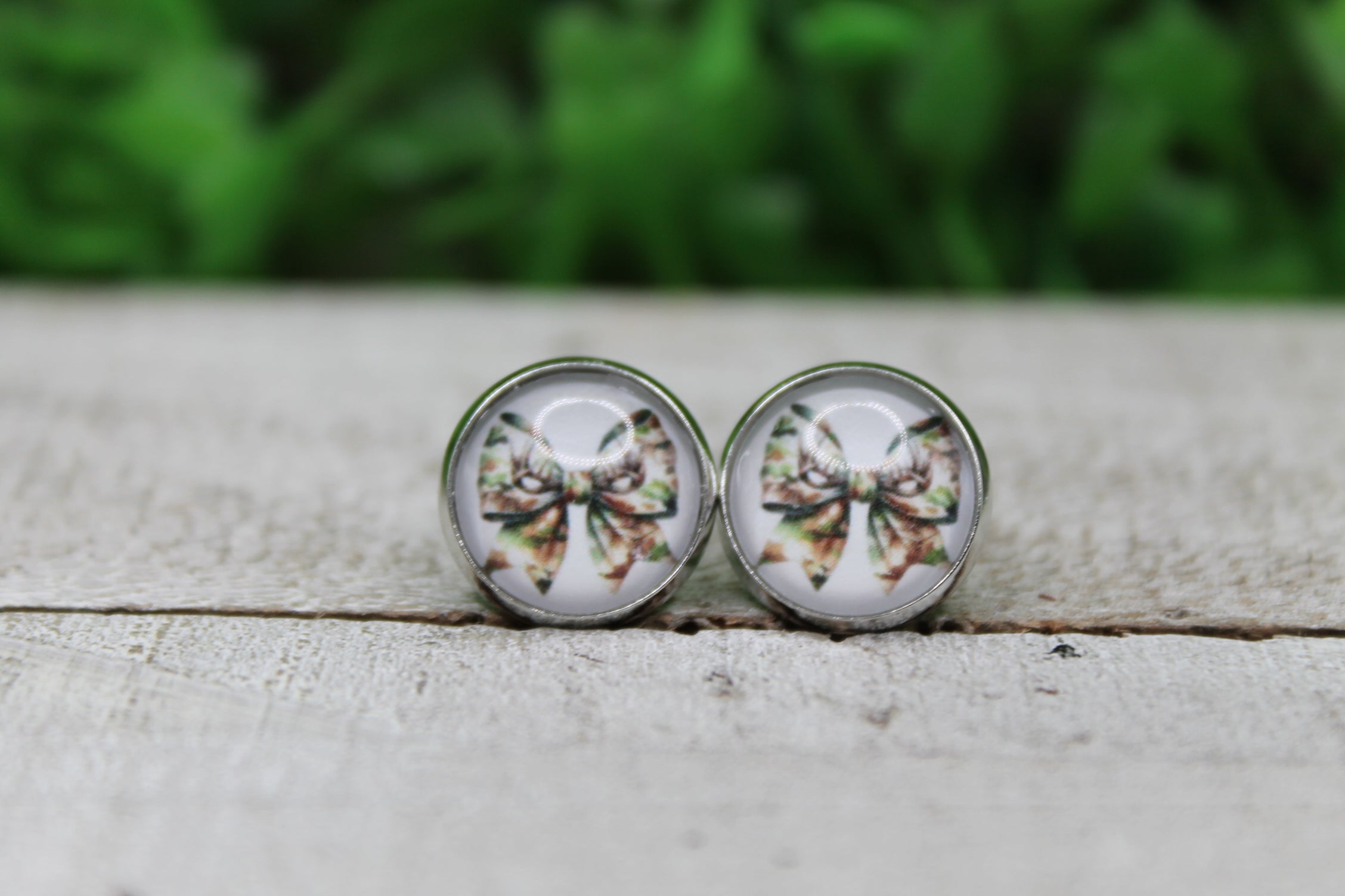 Deer Antler Bow • Stud Earrings