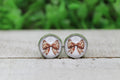 Leopard Bow • Stud Earrings