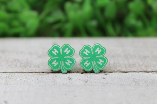 4-H Clover Stud Earrings Hylidae Boutique