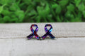 Suicide Awareness Prevention Ribbon Stud Earrings