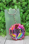 RAIDERS Colorful Leopard Acrylic Keychain