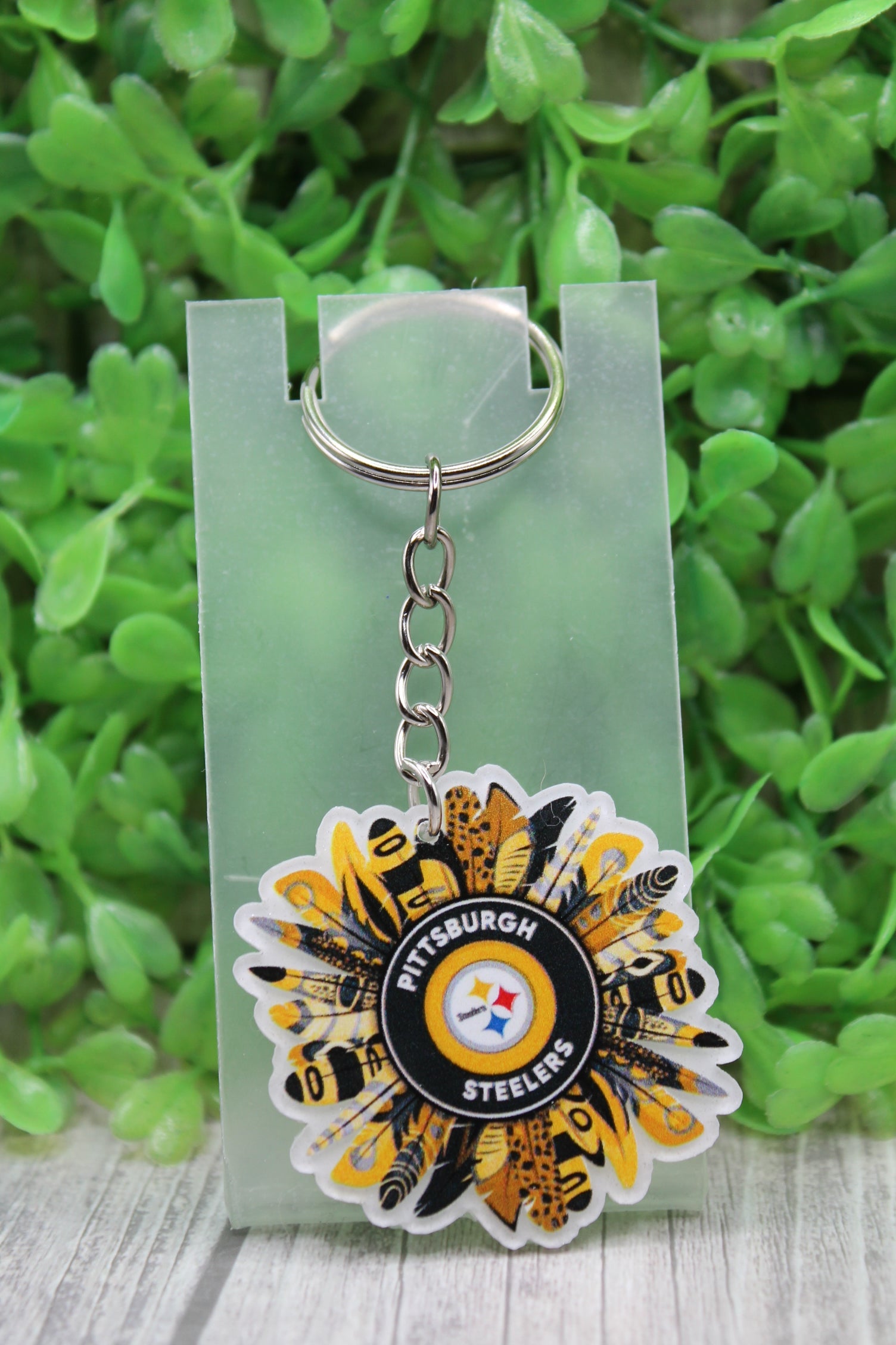 Pittsburgh Steelers Feathers Acrylic Keychains