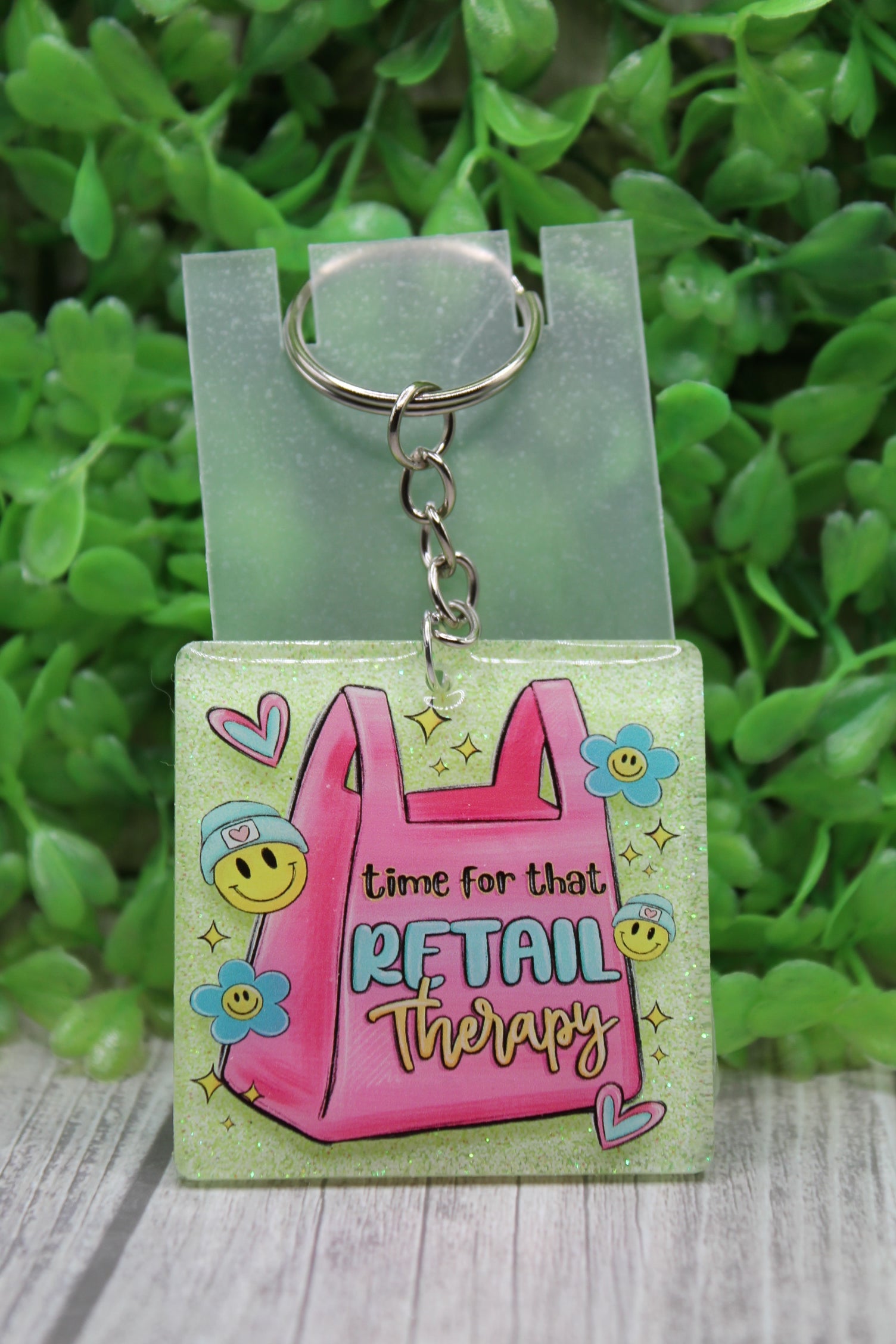 Retail Therapy Acrylic Keychain