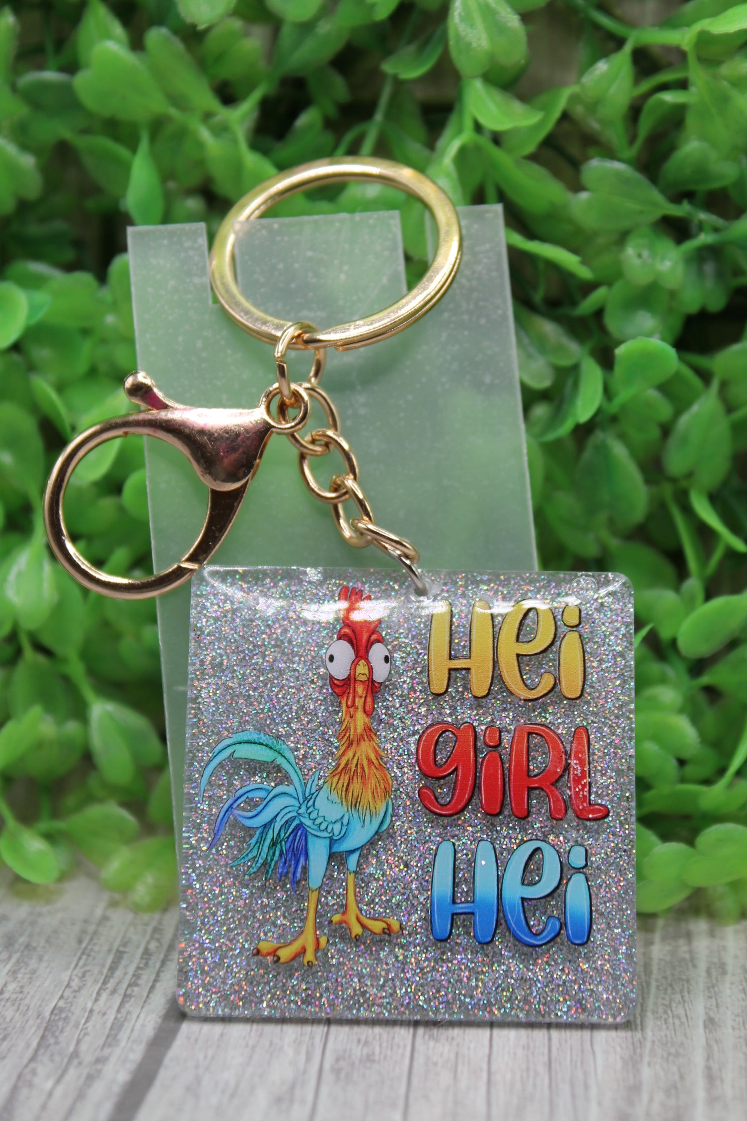 Hei Girl Hei Silver Keychain