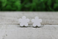 White Flower Stud Earrings