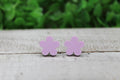 Purple Flower Stud Earrings