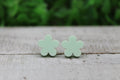Green Flower Stud Earrings