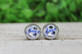 Soccer Creighton Blue Jays Glass Stud Earrings