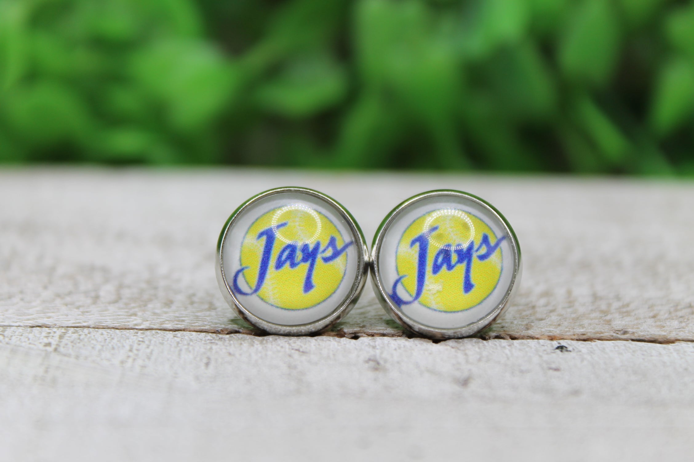 Tennis Creighton Blue Jays Glass Stud Earrings