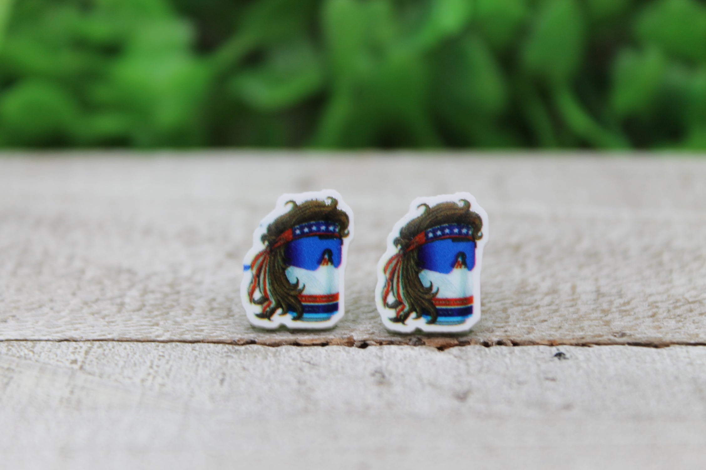 Mullet Beer Can Stud Earrings