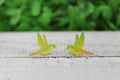 Watercolor Humming Birds Stud Earrings