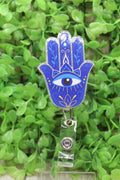 Hamsa Hand Badge/ID Holder Reel
