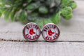 Baseball Boston Red Sox Stud Earrings