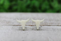 Steer Skull Stud Earrings
