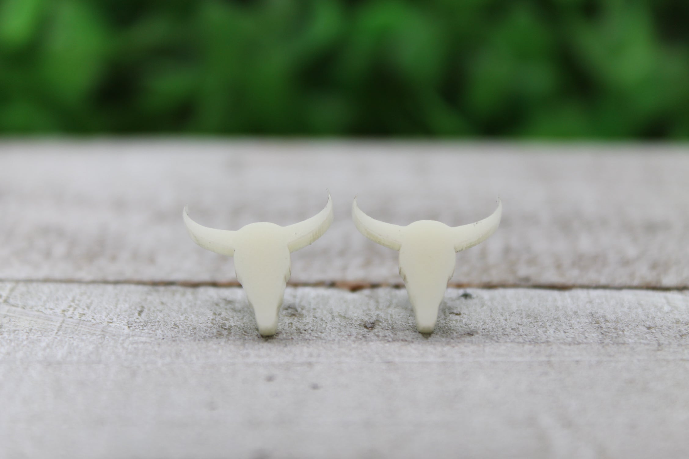 Steer Skull Stud Earrings