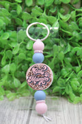 Cat Mama Silicone Bead Keychain