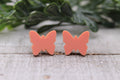Coral Butterflies • Stud Earrings