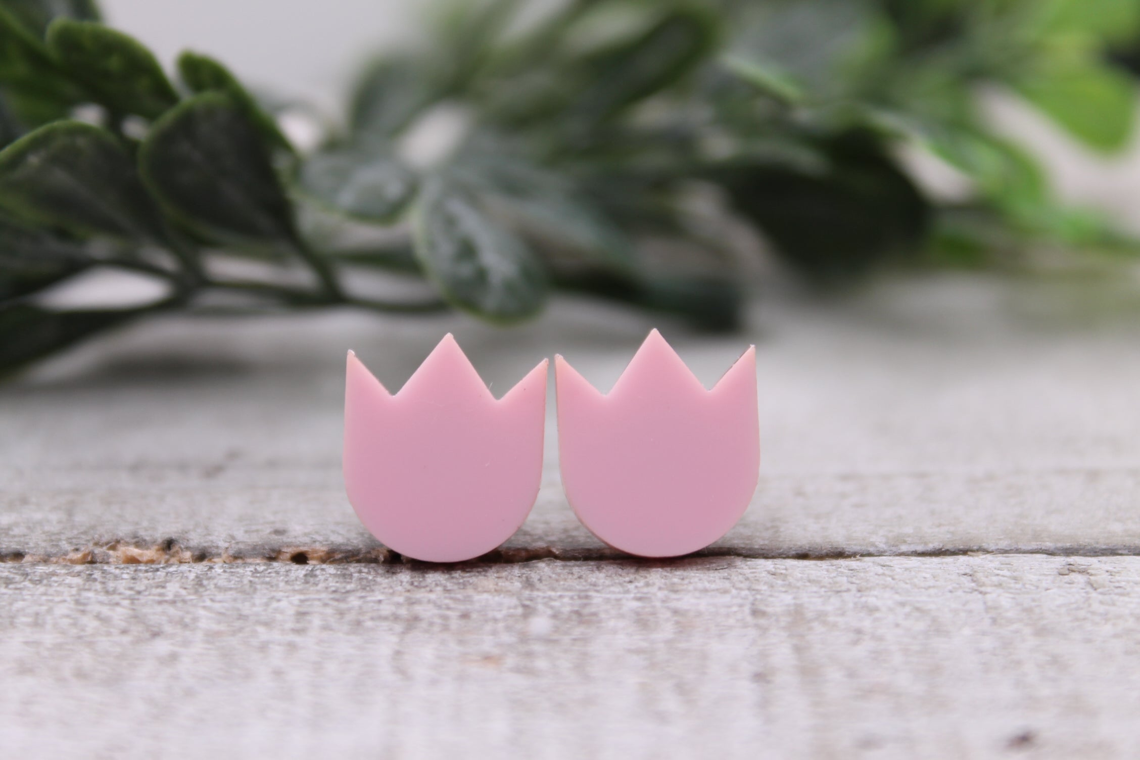 Pink Tulip • Stud Earrings