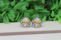 Steelers Football Bow Stud Earrings