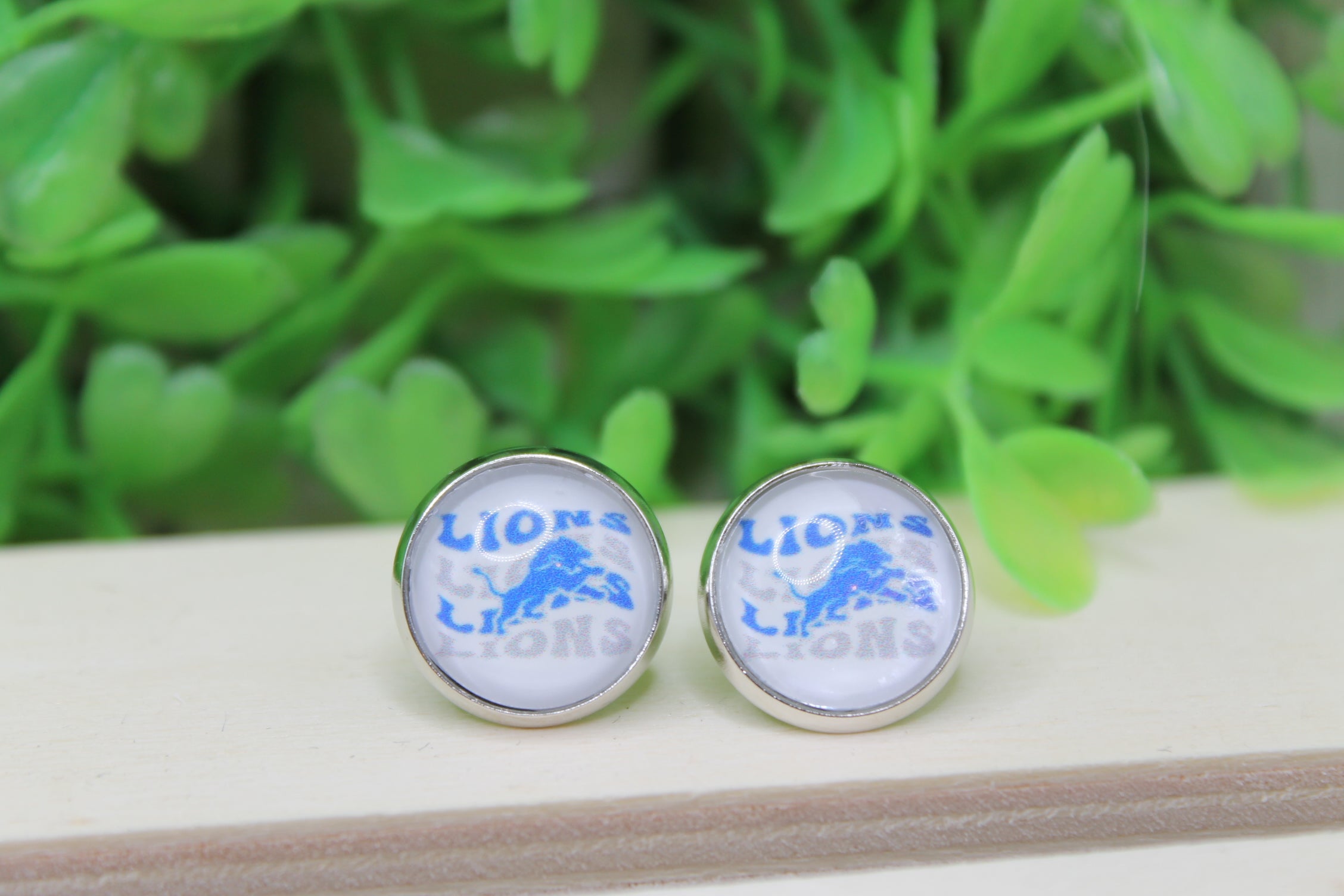 Detroit Lions Repeat Stud Earrings