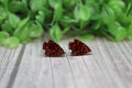 Red Glitter KC Arrow Stud Earrings