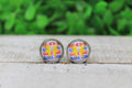 Steelers Game Day Bow Glass Stud Earrings