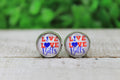 LIVE LOVE BILLS Football Glass Stud Earrings
