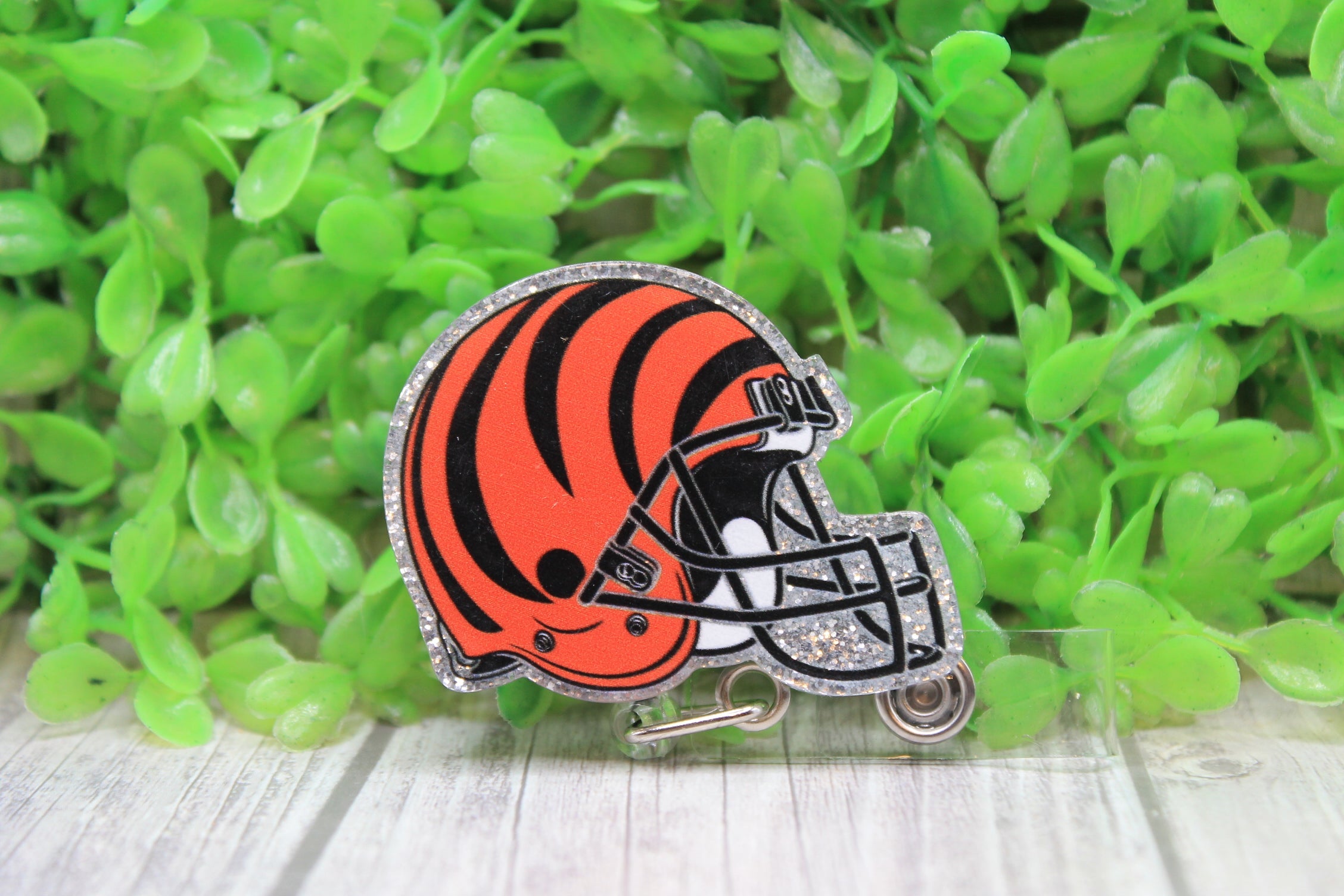 Bengals Football Helmet Badge/ID Holder Reel