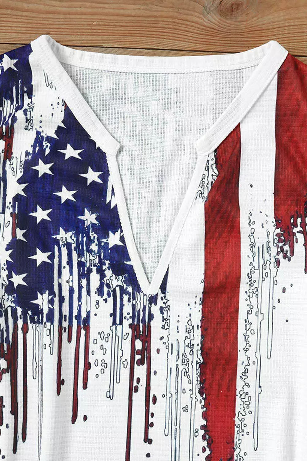 American Flag V-Notch Tank Top