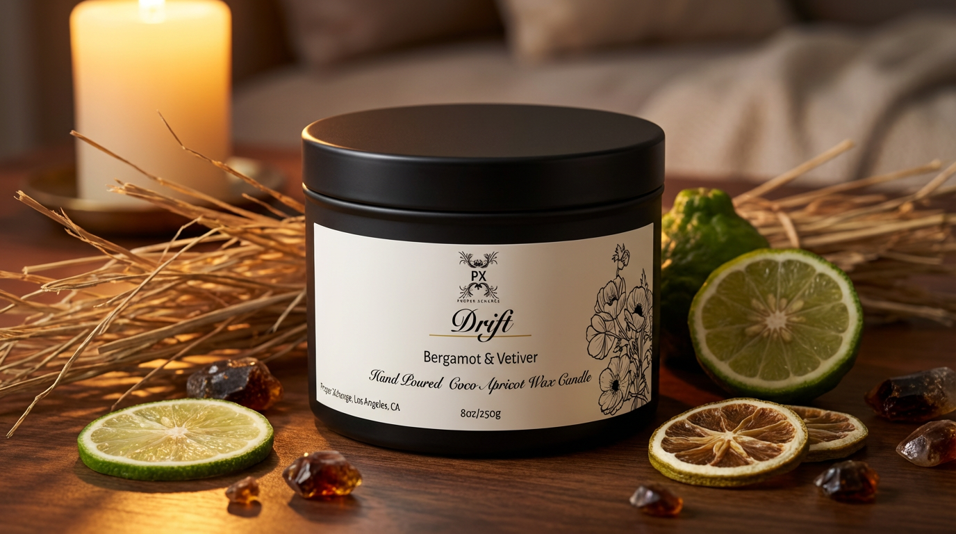 Drift | Bergamot & Vetiver Luxury Aromatherapy Candle | 8oz