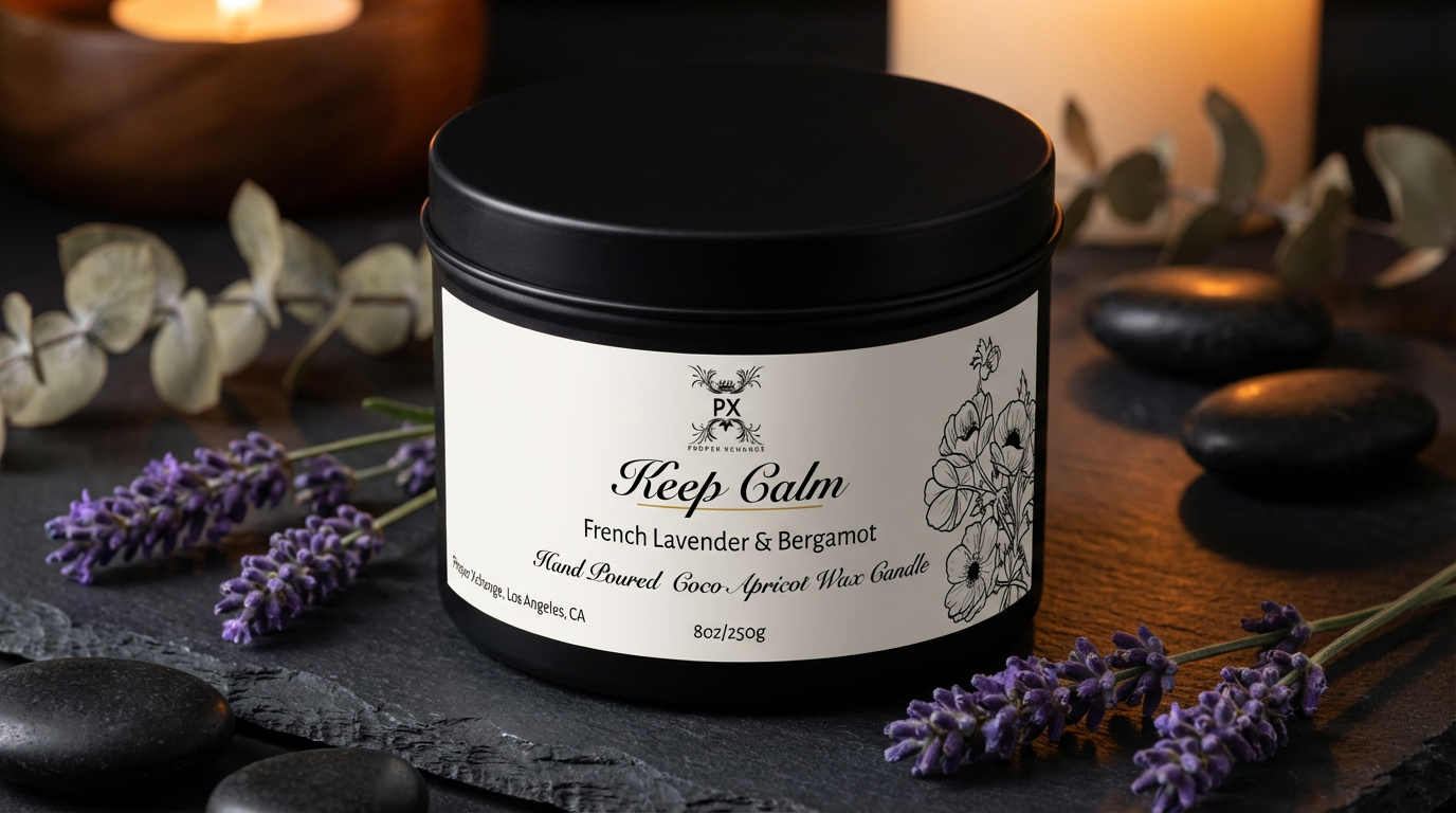 Keep Calm | French Lavender & Bergamot Luxury Aromatherapy Candle | 8oz