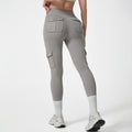 High Waist Work Clothes Pocket Yoga Pants Hip Lifting Peach Hip Quick Drying Stretch Workout Pants