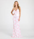 Women Clothing Party Floral Pink Sequin Sexy Dress Dress Evening Dress