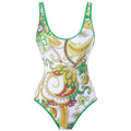 Flying Edge One Piece Women Swimwear Retro Cover Belly Slimming Swimsuit Chiffon Beach Dress Bella Mia