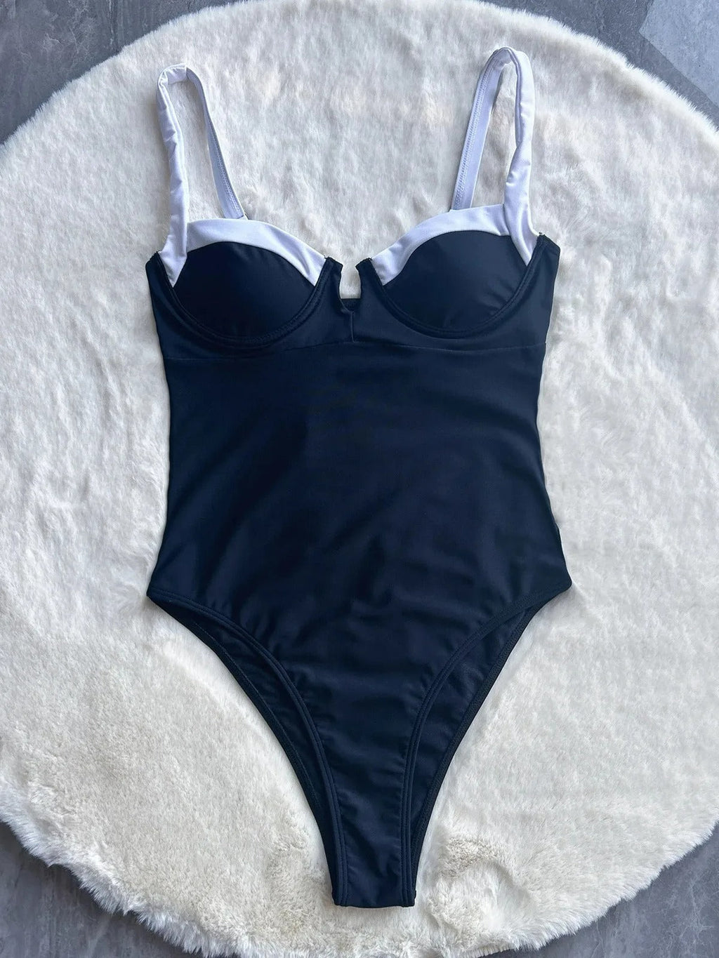 One Piece Swimsuit Women Bikini Ladies Stitching Swimwear Bikini