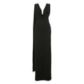 Women Clothing Autumn Winter Elegant Sexy Backless Evening Dress Pile Collar Solid Color Dress Women